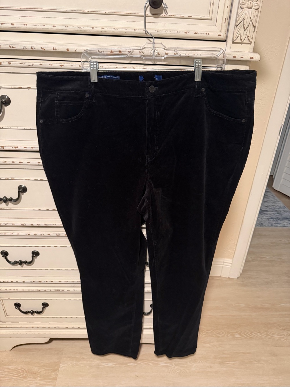 Talbots Black Straight-Leg Corduroy Jeans- Clearance